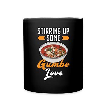 Gumbo-Liebhaber Foodie Louisiana Essen Cajun-Küche - Tasse einfarbig - Schwarz - Vorne