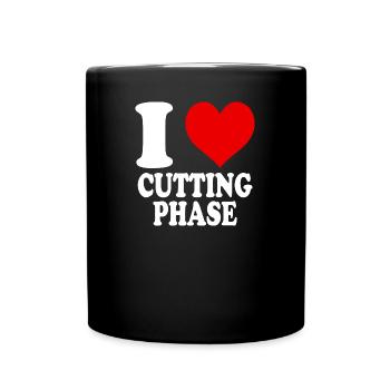 I Love Cutting Phase Heart Funny Witty - Full Colour Mug - black - Front
