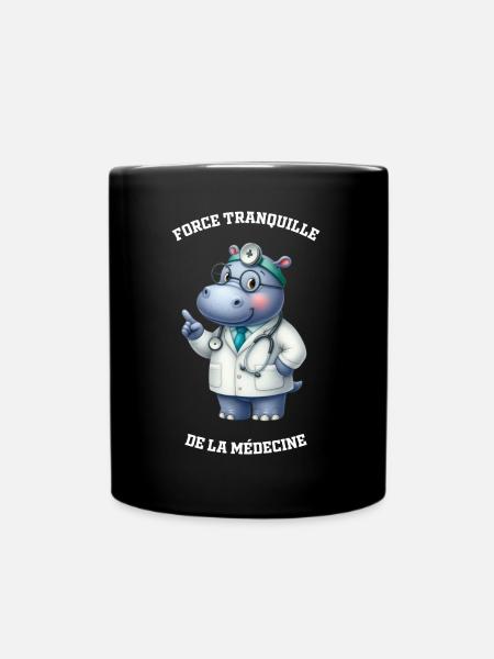 Docteur Hippopotame - Collection Métiers - Mug uni - noir