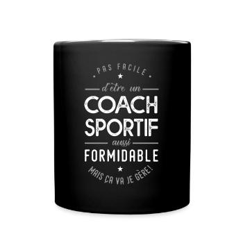 coach Sportif formidable cadeau sport coach - Mug uni - noir - Devant