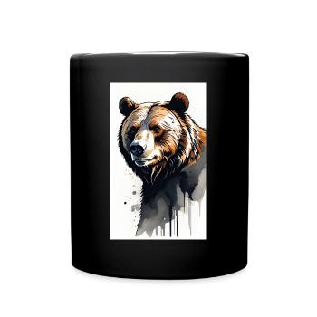 Bear | Brown Bear | Grizzly Bear | Animals - Full Colour Mug - black - Front
