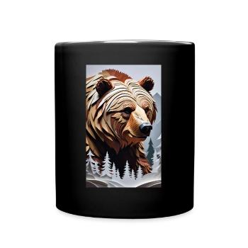 Bear | Brown Bear | Grizzly Bear | Animals - Full Colour Mug - black - Front
