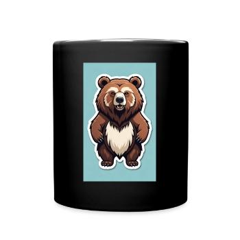 Bear | Brown Bear | Grizzly Bear | Animals | Children's motif - Full Colour Mug - black - Front