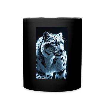 Léopard des neiges | Léopard | Prédateur - Mug uni - noir - Devant