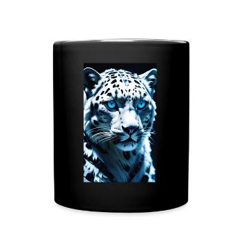 Léopard des neiges | Léopard | Prédateur - Mug uni - noir - Devant