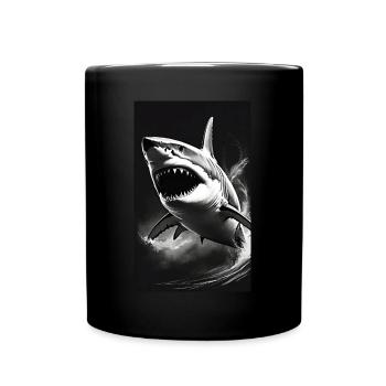 Shark | Great White Shark | Sea Creature | Fish - Full Colour Mug - black - Front