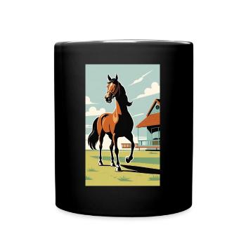 Horse | Horse Riding | Animal | Mount | Colorful - Full Colour Mug - black - Front