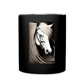 Horse | Horse Riding | Animal | Mount | Colorful - Full Colour Mug - black - Front