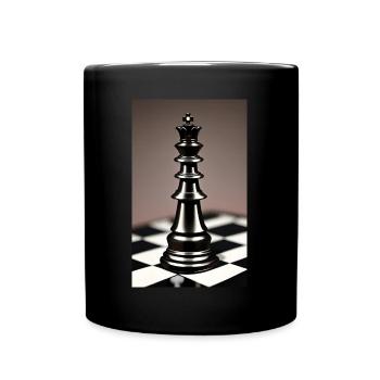 Schach | Schachfigur | Schachspieler - Tasse einfarbig - Schwarz - Vorne