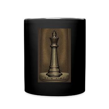 Schach | Schachfigur | Schachspieler - Tasse einfarbig - Schwarz - Vorne