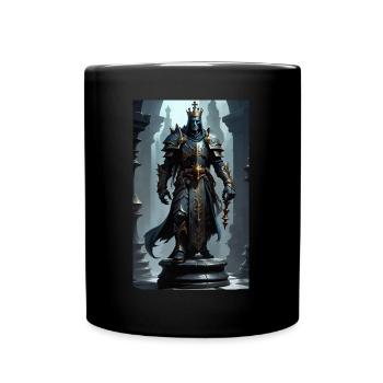 Schach | Schachfigur | Schachspieler - Tasse einfarbig - Schwarz - Vorne