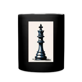 Schach | Schachfigur | Schachspieler - Tasse einfarbig - Schwarz - Vorne