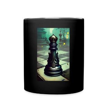Schach | Schachfigur | Schachspieler - Tasse einfarbig - Schwarz - Vorne