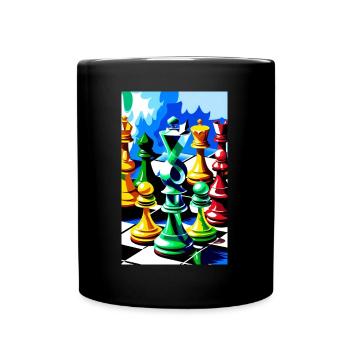 Échecs | Pièce d’échecs | Joueur d’échecs - Mug uni - noir - Devant