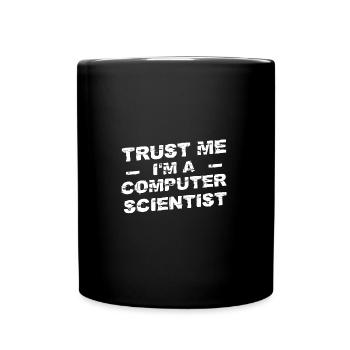 Trust me I'm a computer scientist - Full Colour Mug - black - Front