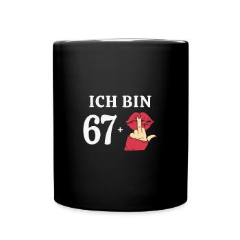 68 Jahre Geburtstagsspruch Runder Geburtstag 68. - Tasse einfarbig - Schwarz - Vorne