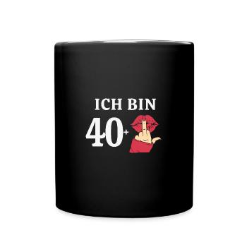41 Jahre Geburtstagsspruch Damen Geburtstag 41. - Tasse einfarbig - Schwarz - Vorne