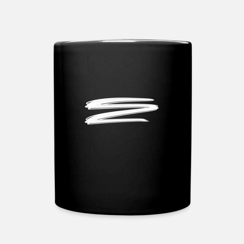 striche strich linien linie - Tasse einfarbig - Schwarz