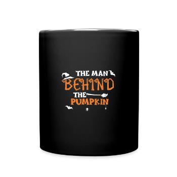 The Man Behind The Pumpkin - Tasse einfarbig - Schwarz - Vorne