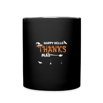 Happy Hello Thanks Mas - Halloween - Full Colour Mug - black - Front