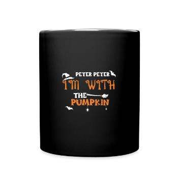 Peter Peter I'm with the Pumpkin - Tasse einfarbig - Schwarz - Vorne