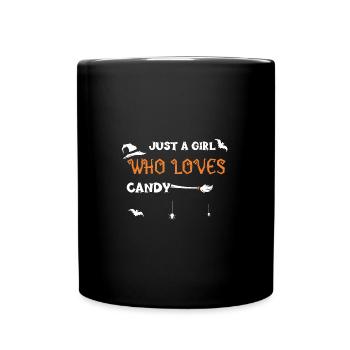 Just A Girl Who Loves Candy - Tasse einfarbig - Schwarz - Vorne