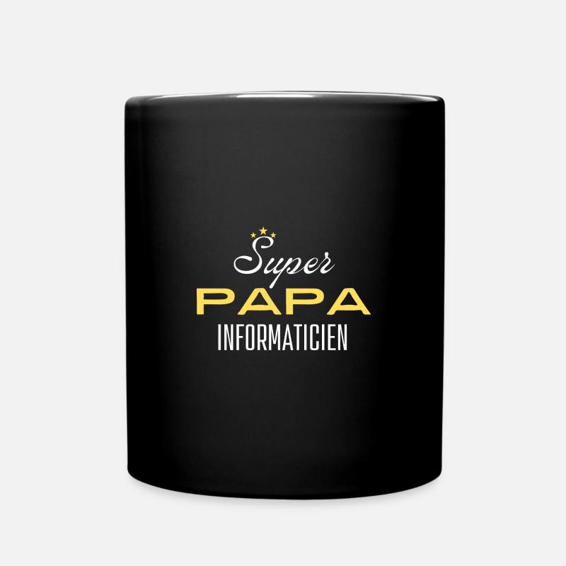 super papa informaticien - Mug uni - noir
