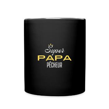 super papa pêcheur - Mug uni - noir - Devant