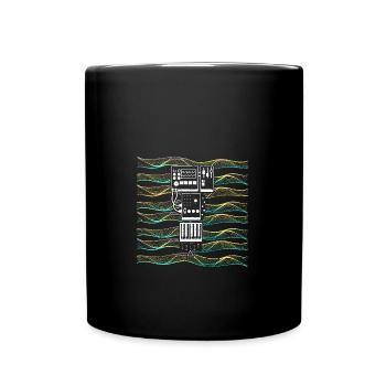 Synthesizer Synth Keyboard Elektronische Musiker - Tasse einfarbig - Schwarz - Vorne