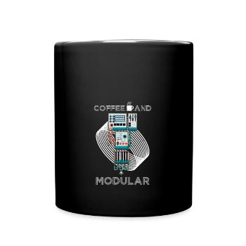 Synthesizer Synth Keyboard Elektronische Musiker - Tasse einfarbig - Schwarz - Vorne