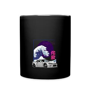 Wellen JDM Sonne S15 Silvia Japan Tuning Auto 90s - Tasse einfarbig - Schwarz - Vorne