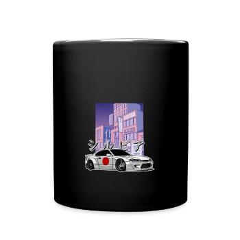 Nächtliche Stadt S15 Silvia Drift Königin Flagge - Tasse einfarbig - Schwarz - Vorne