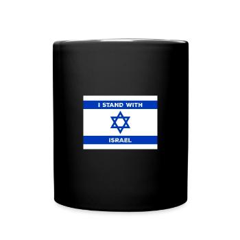 Israel, Flag, Flag, I stand with, Star of David - Full Colour Mug - black - Front