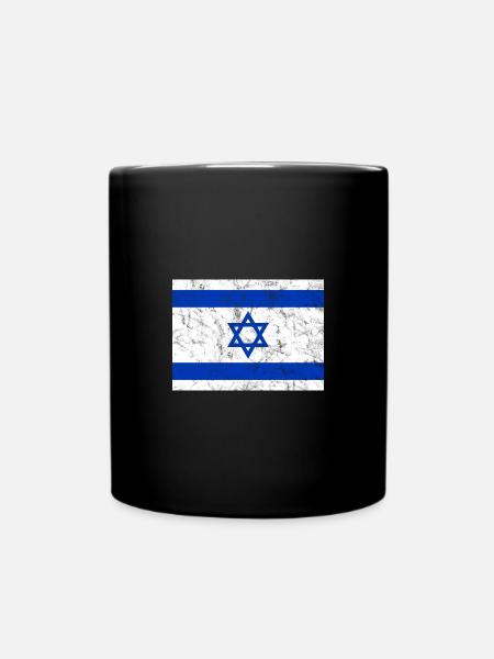 Israel Fahne Flagge Symbol Staat Davidstern - Tasse einfarbig - Schwarz