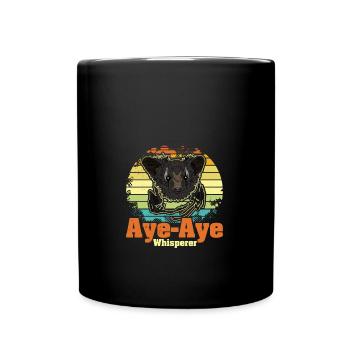 Aye-Aye Whisperer Primat Lemuren Madagaskar - Tasse einfarbig - Schwarz - Vorne