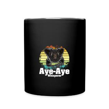 Aye-Aye Whisperer Primat Lemuren Madagaskar - Tasse einfarbig - Schwarz - Vorne