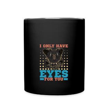 I only have eyes for you Primat Lemur Madagaskar - Tasse einfarbig - Schwarz - Vorne