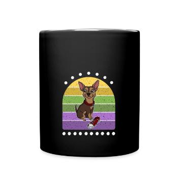 Sneaker Chihuahua Retro Dog - Mug uni - noir - Devant