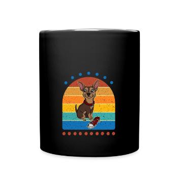 Sneaker Chihuahua Retro Dog - Mug uni - noir - Devant