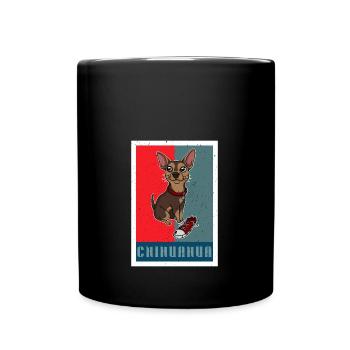 Sneaker Chihuahua Retro Dog - Mug uni - noir - Devant