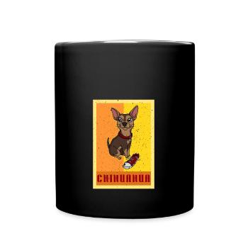 Sneaker Chihuahua Retro Dog - Mug uni - noir - Devant