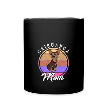 Meilleur Chihuahua Maman Chien Rétro - Mug uni - noir - Devant