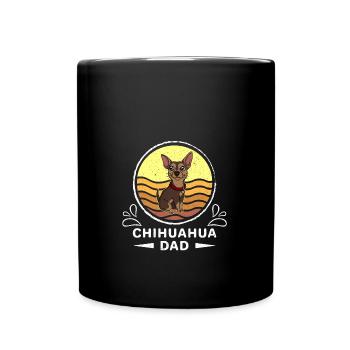 Père Chihuahua Chien Rétro - Mug uni - noir - Devant