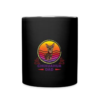 Père Chihuahua Chien Rétro - Mug uni - noir - Devant