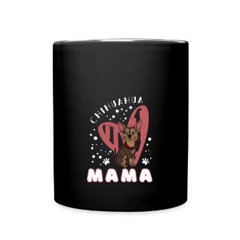 Chihuahua Chien Coeur Maman - Mug uni - noir - Devant