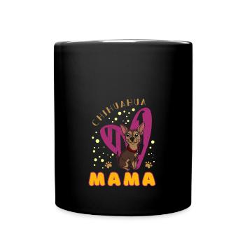 Chihuahua Chien Coeur Maman - Mug uni - noir - Devant