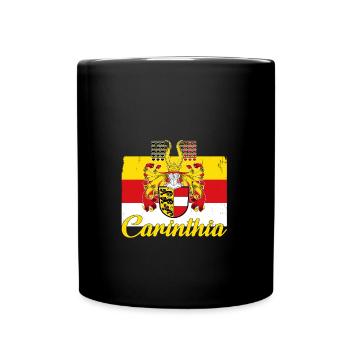 Carinthia Austria Flag Coat of Arms Mountains - Full Colour Mug - black - Front