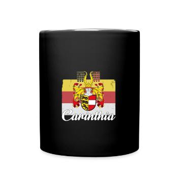 Carinthia Austria Flag Coat of Arms Mountains - Full Colour Mug - black - Front