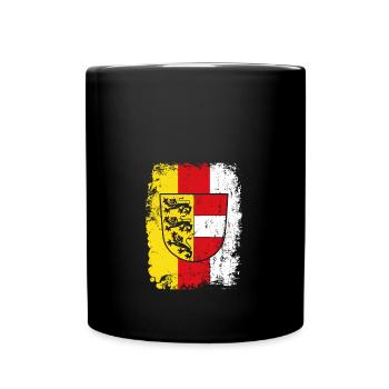 Austria Flag Coat of Arms Lion - Full Colour Mug - black - Front