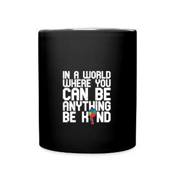 Ballon autistique autisme chose Puzzle pièce Be Kind - Mug uni - noir - Devant